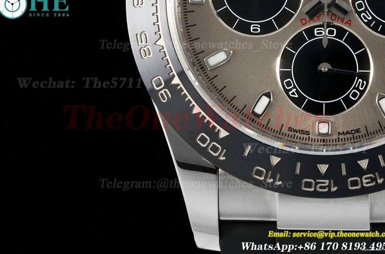 Clone Dial 40mm SS VSF 116519 Grey SS DD4130 Daytona Super 0402